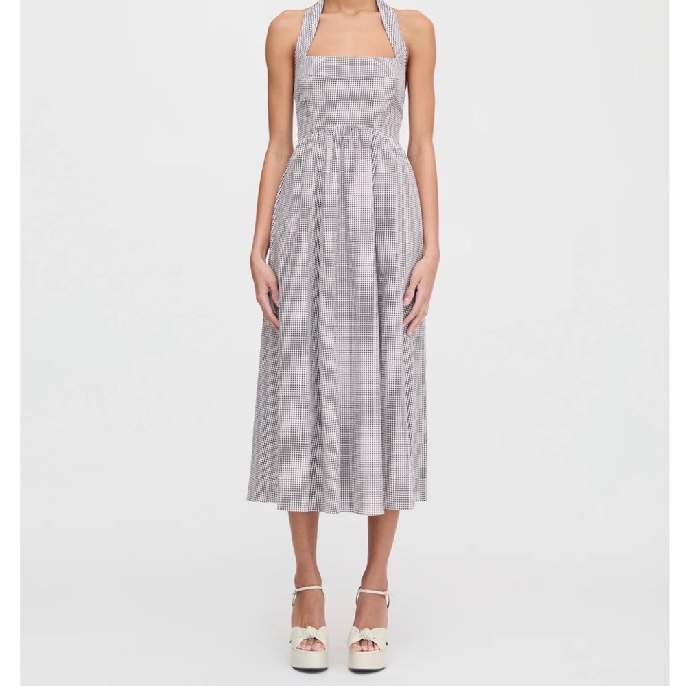 Hill House Fleur Midi Dress in Chocolate Gingham
